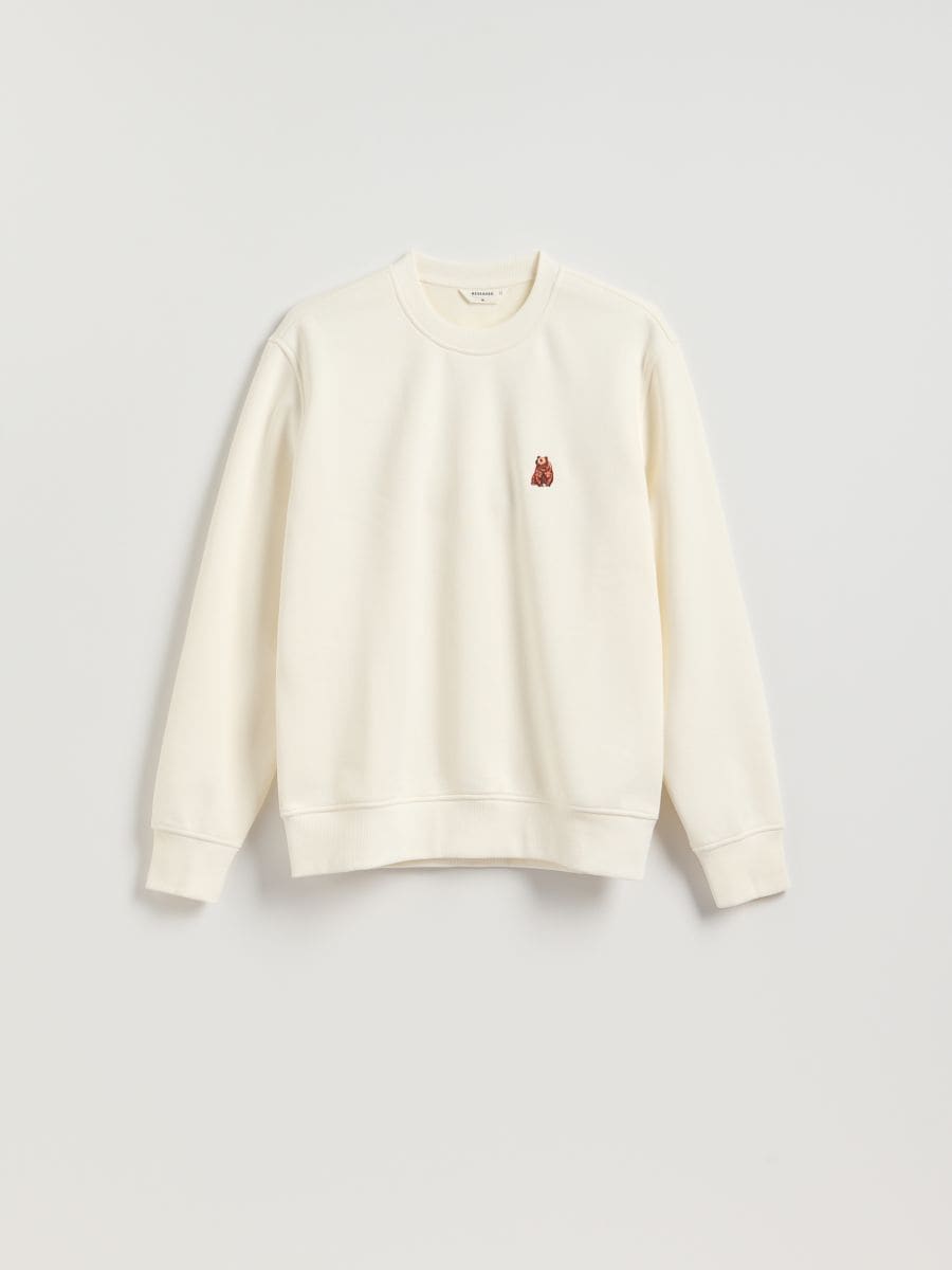 Dukserica s vezom - krem - RESERVED