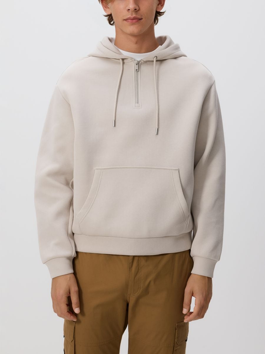 Hoodie - beige - RESERVED