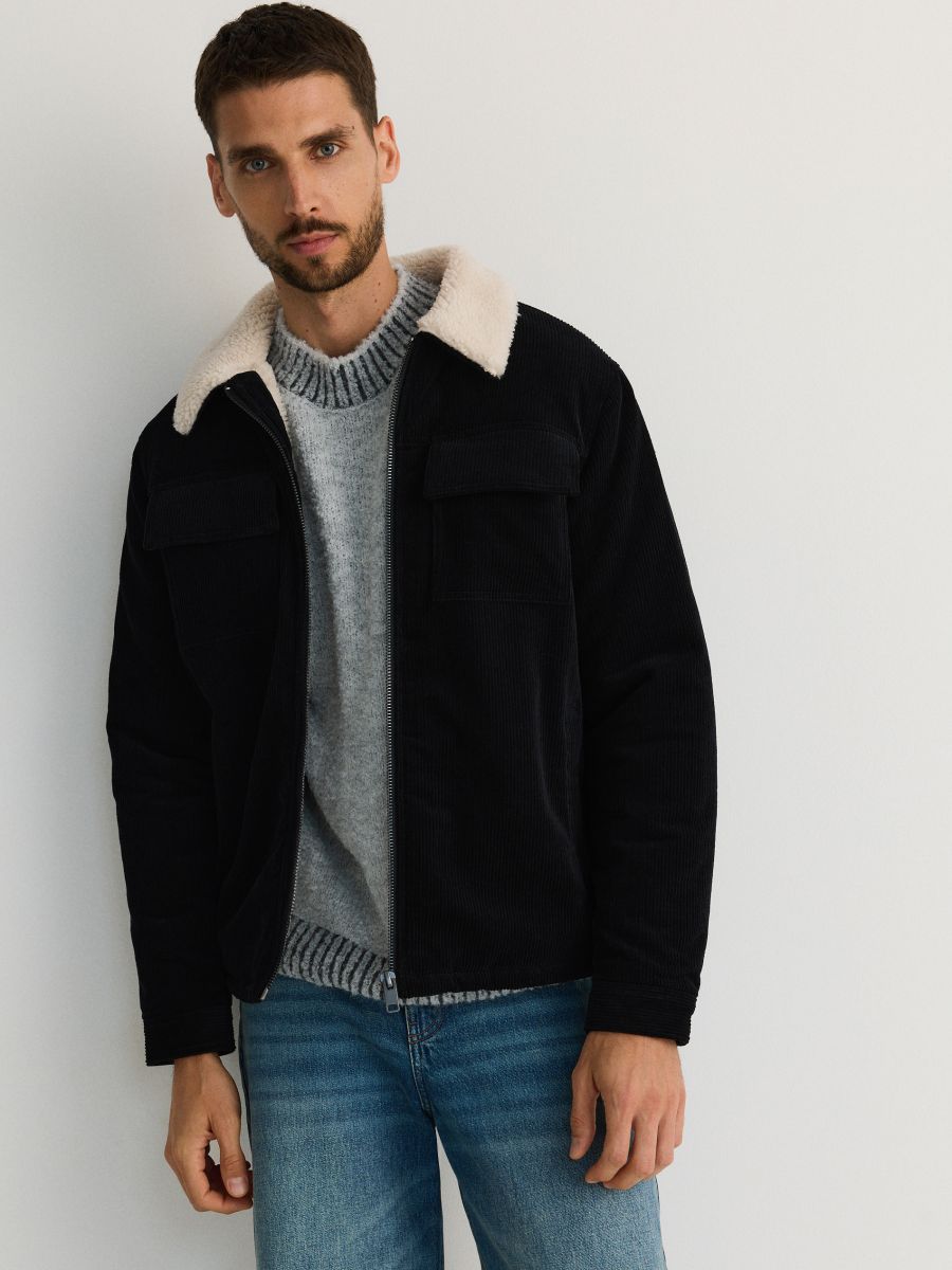 Corduroy sherpa jacket