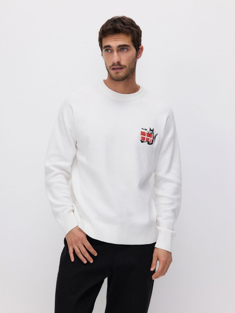 Christmas motif jumper - white - RESERVED