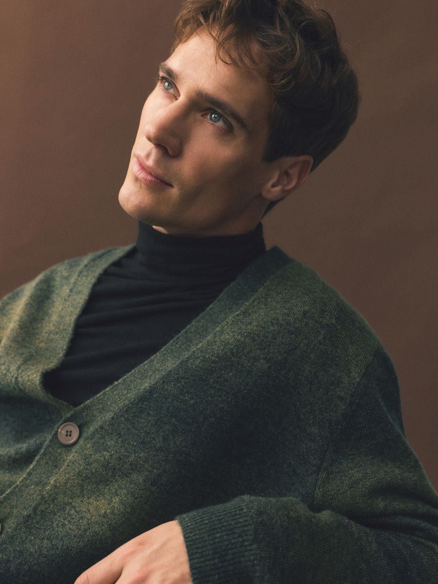 Cardigan i uldblanding - flerfarvet - RESERVED - 6
