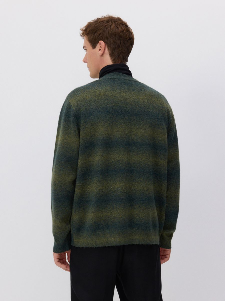 Cardigan i uldblanding - flerfarvet - RESERVED - 4