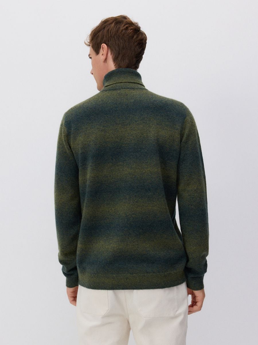 Turtleneck with wool blend - multicolor - RESERVED - 4