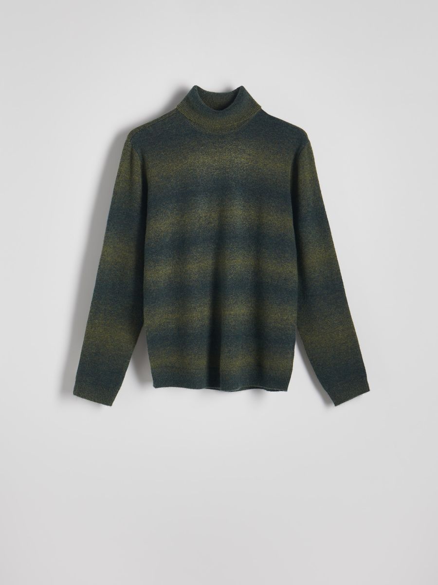 Turtleneck with wool blend - multicolor - RESERVED - 5