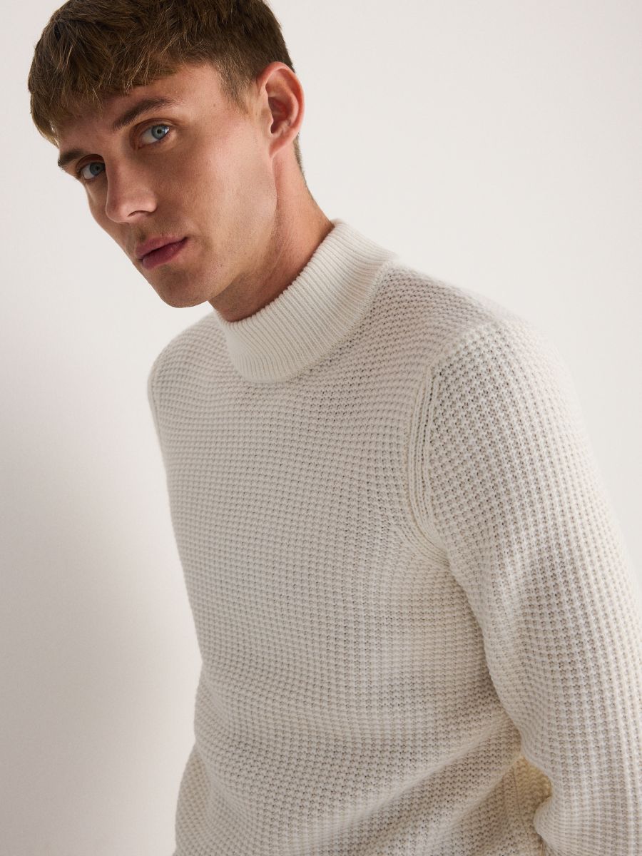 Turtleneck sweater - cream - RESERVED - 3