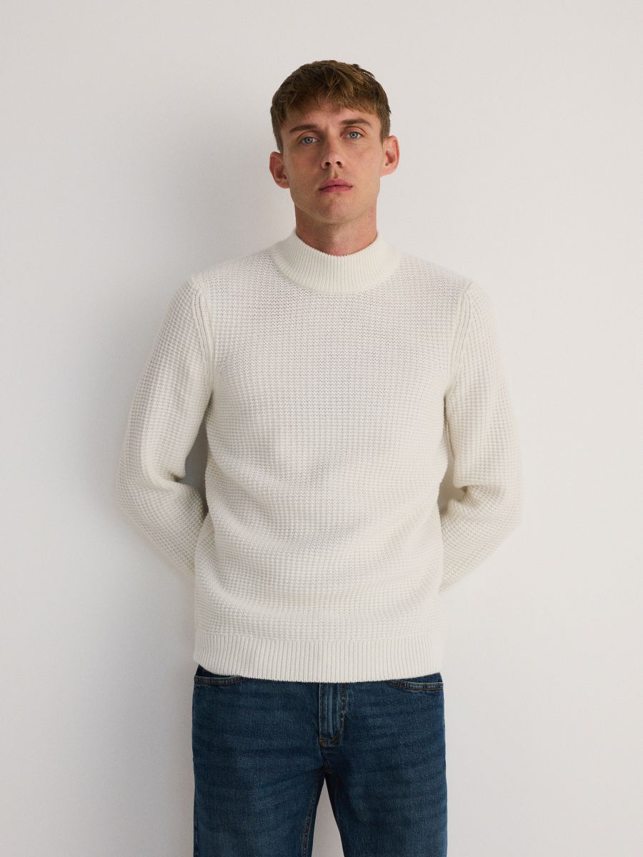 Turtleneck sweater - cream - RESERVED - 2