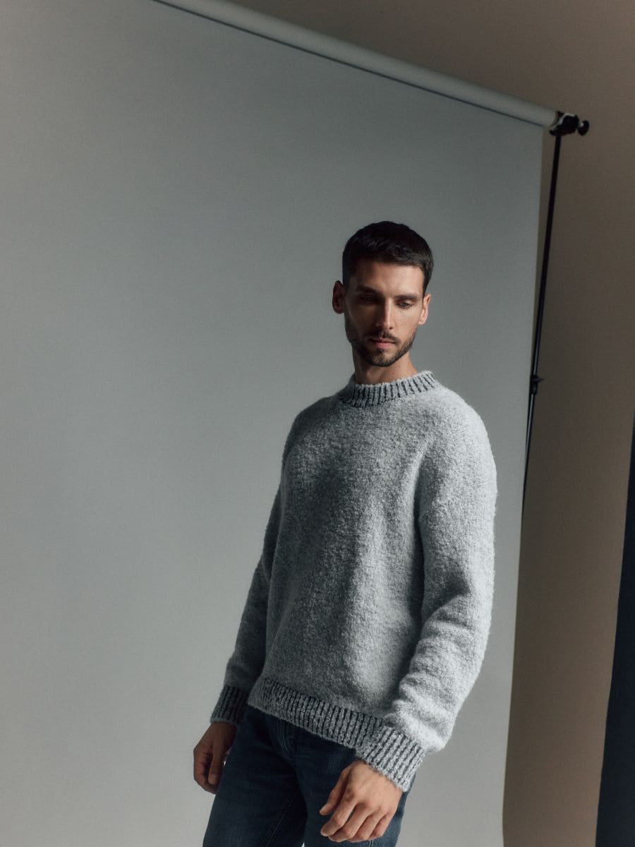 Wool blend jumper - light grey - RESERVED - 4
