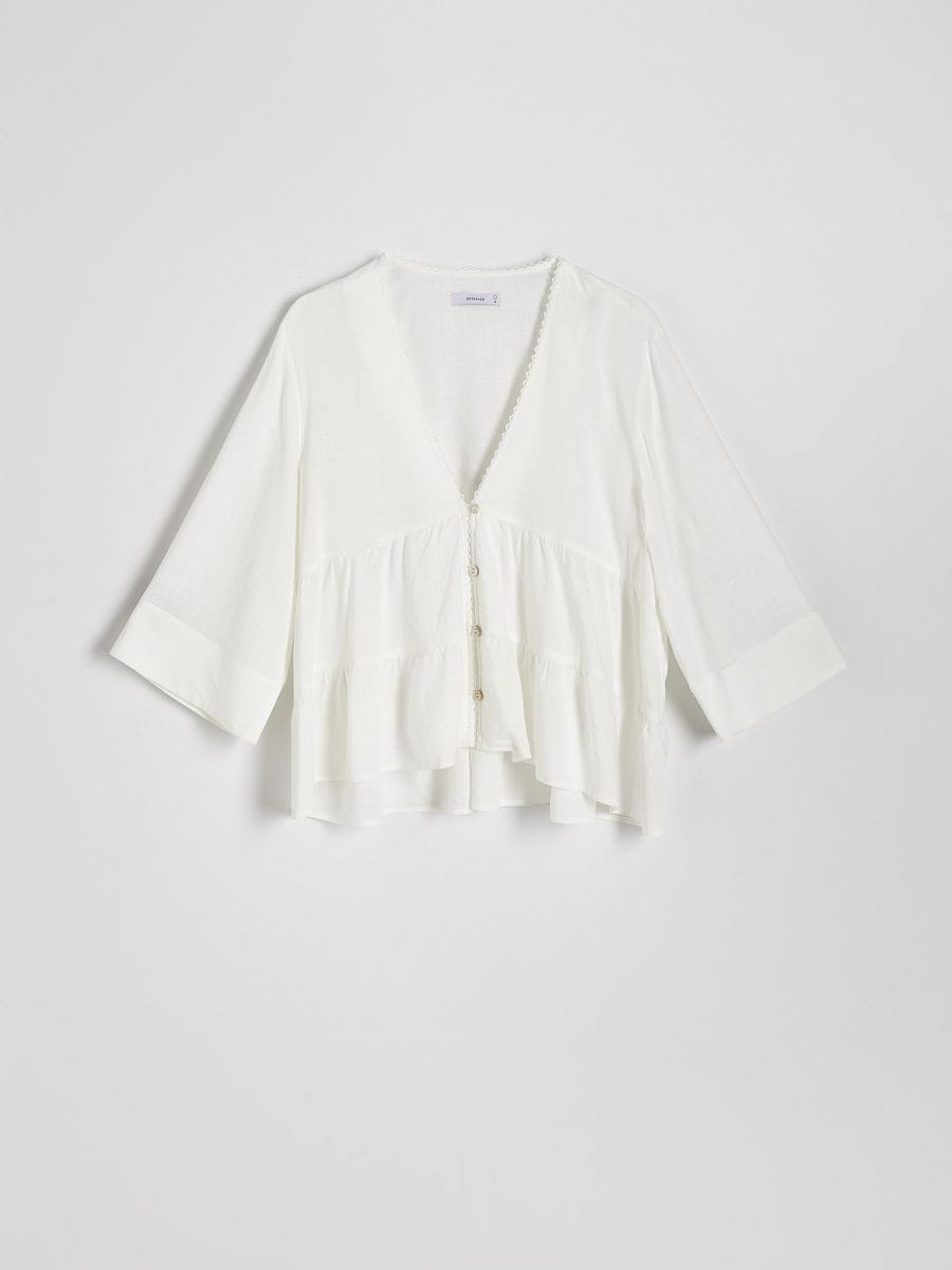 Viscose rich top - white - RESERVED