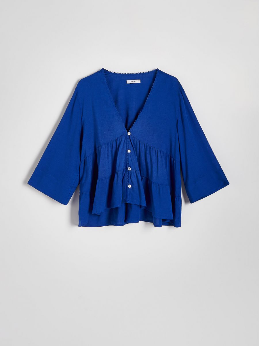 Viscose rich top - blue - RESERVED