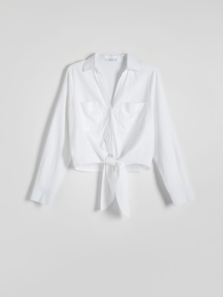 Camicia con allacciatura - bianco - RESERVED - 2