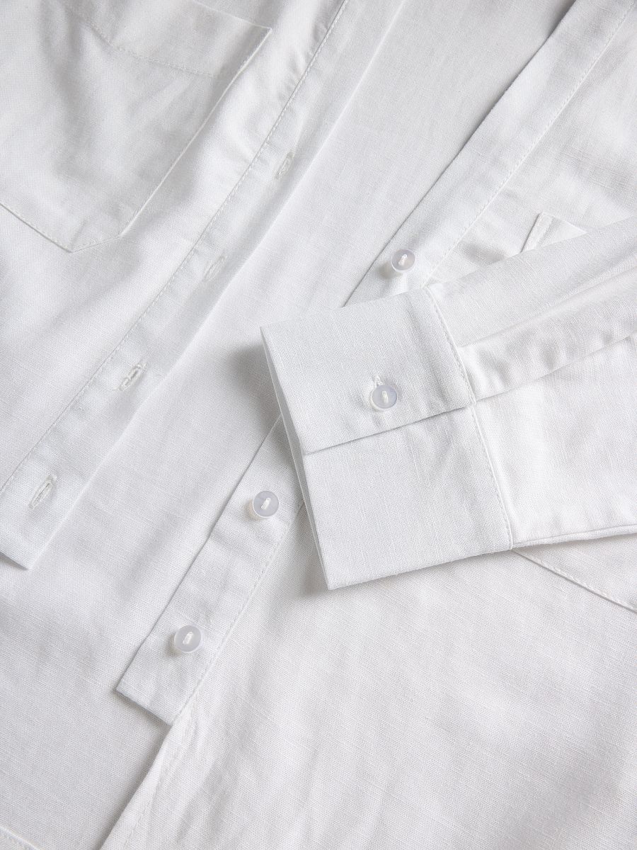 Camicia con allacciatura - bianco - RESERVED - 3