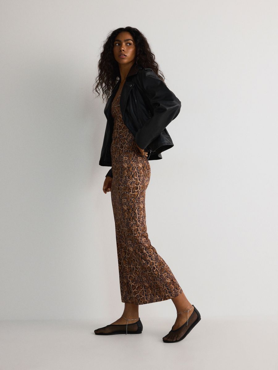 Animal pattern dress - multicolor - RESERVED - 7