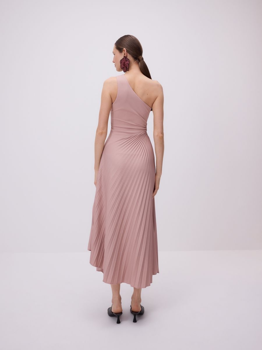 Dress with decorative pleating Color pastel pink - RESERVED