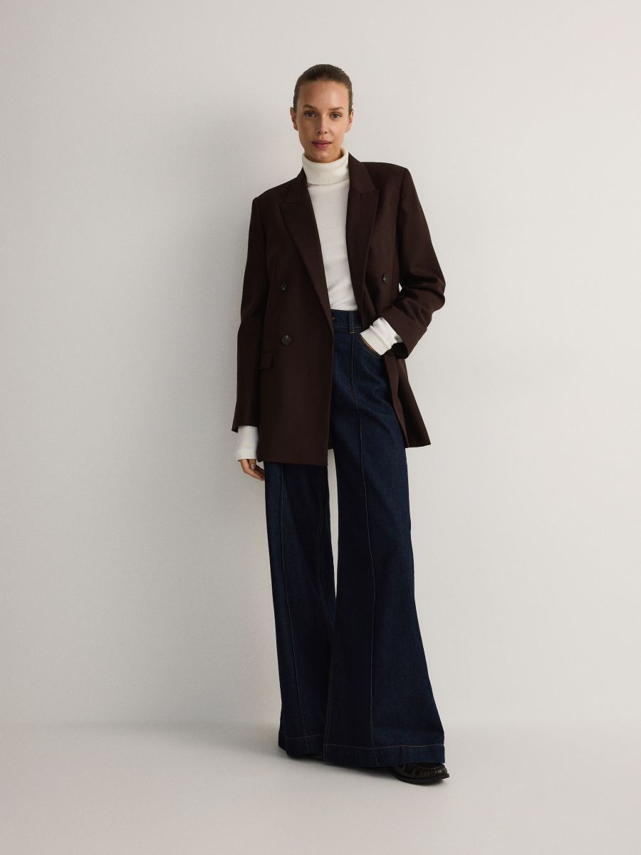 Viscose rich turtleneck - cream - RESERVED - 3
