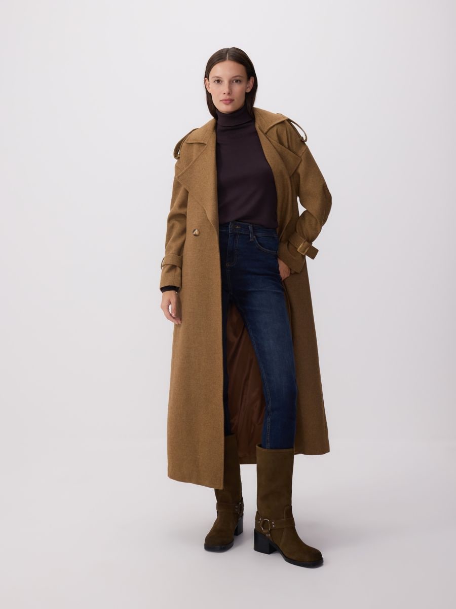 Viscose rich turtleneck - brown - RESERVED - 7