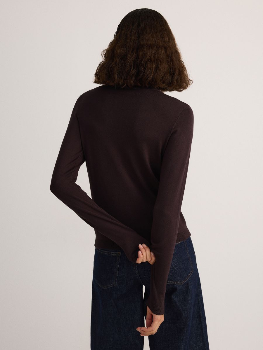 Viscose rich turtleneck - brown - RESERVED - 4