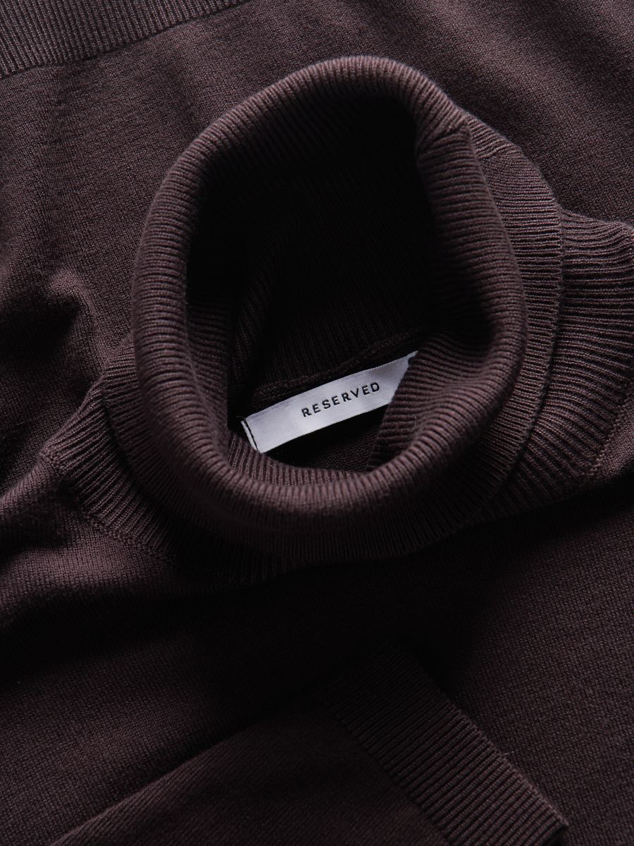Viscose rich turtleneck - brown - RESERVED - 6