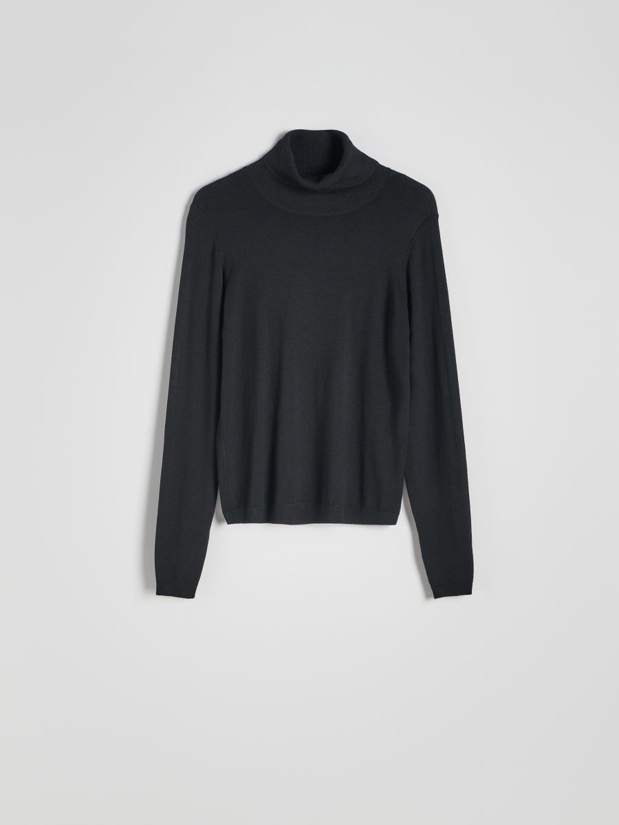 Viscose rich turtleneck - black - RESERVED - 4