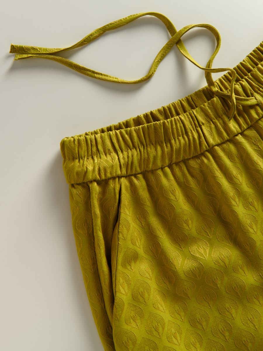 Viscose trousers - yellow green - RESERVED - 5