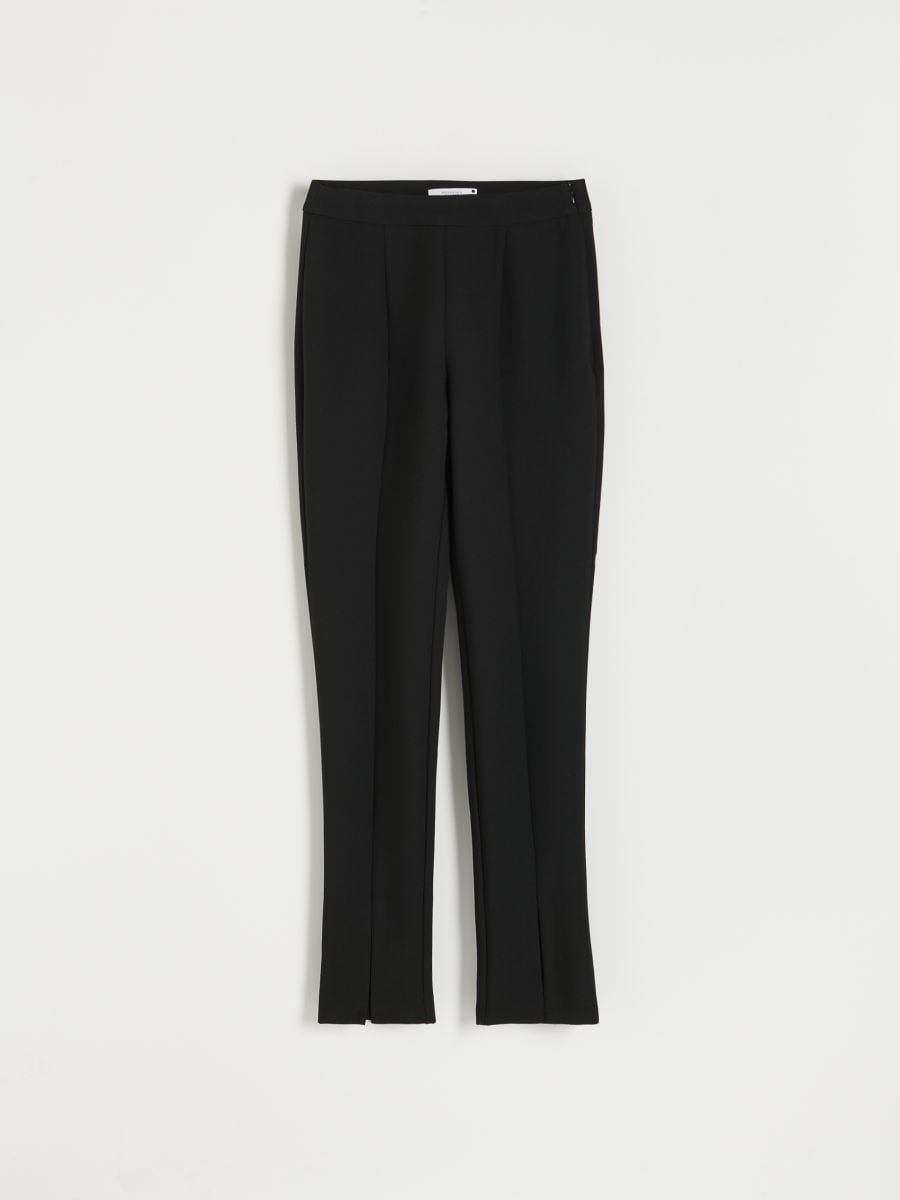 Trousers with hem splits - black - RESERVED - 3