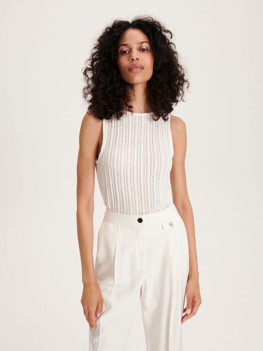 Viscose trousers - white - RESERVED - 2