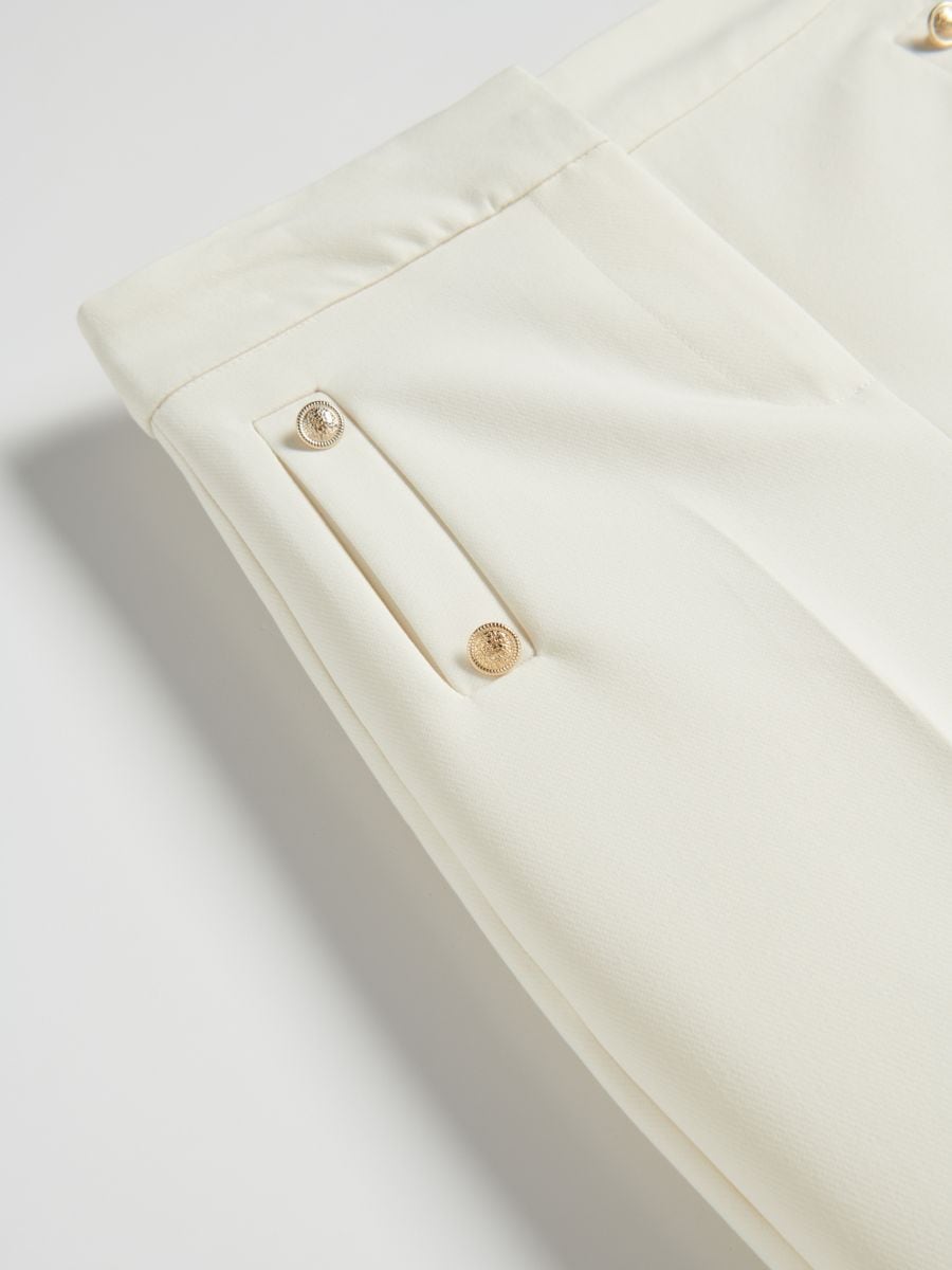 Trousers with pressed crease - white - RESERVED - 5
