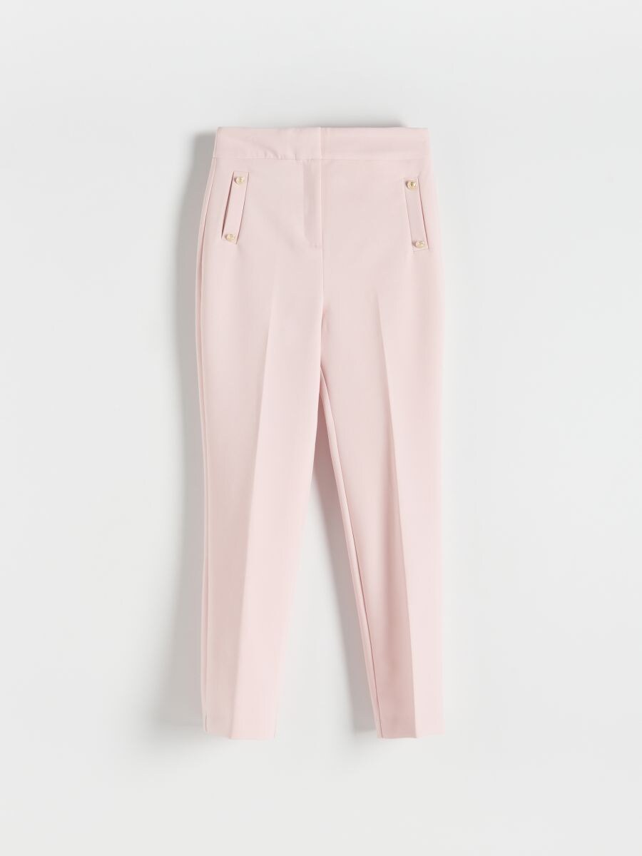Trousers with pressed crease - pastel pink - RESERVED - 4