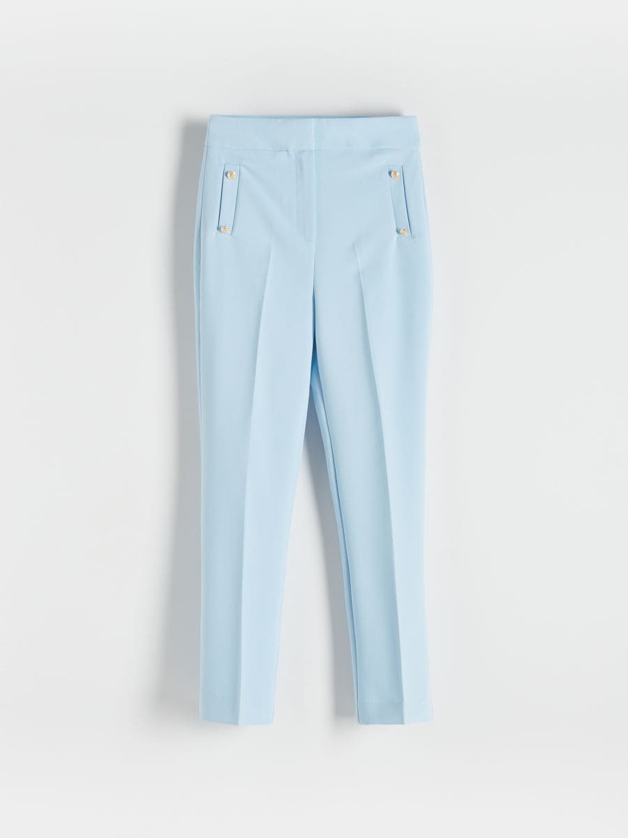 Trousers with pressed crease - pale blue - RESERVED - 5