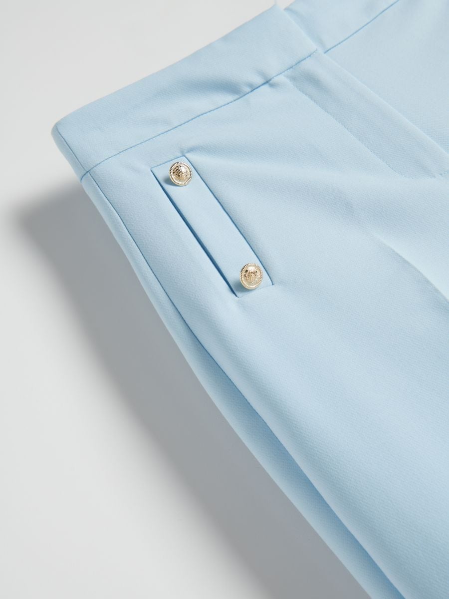 Trousers with pressed crease - pale blue - RESERVED - 6