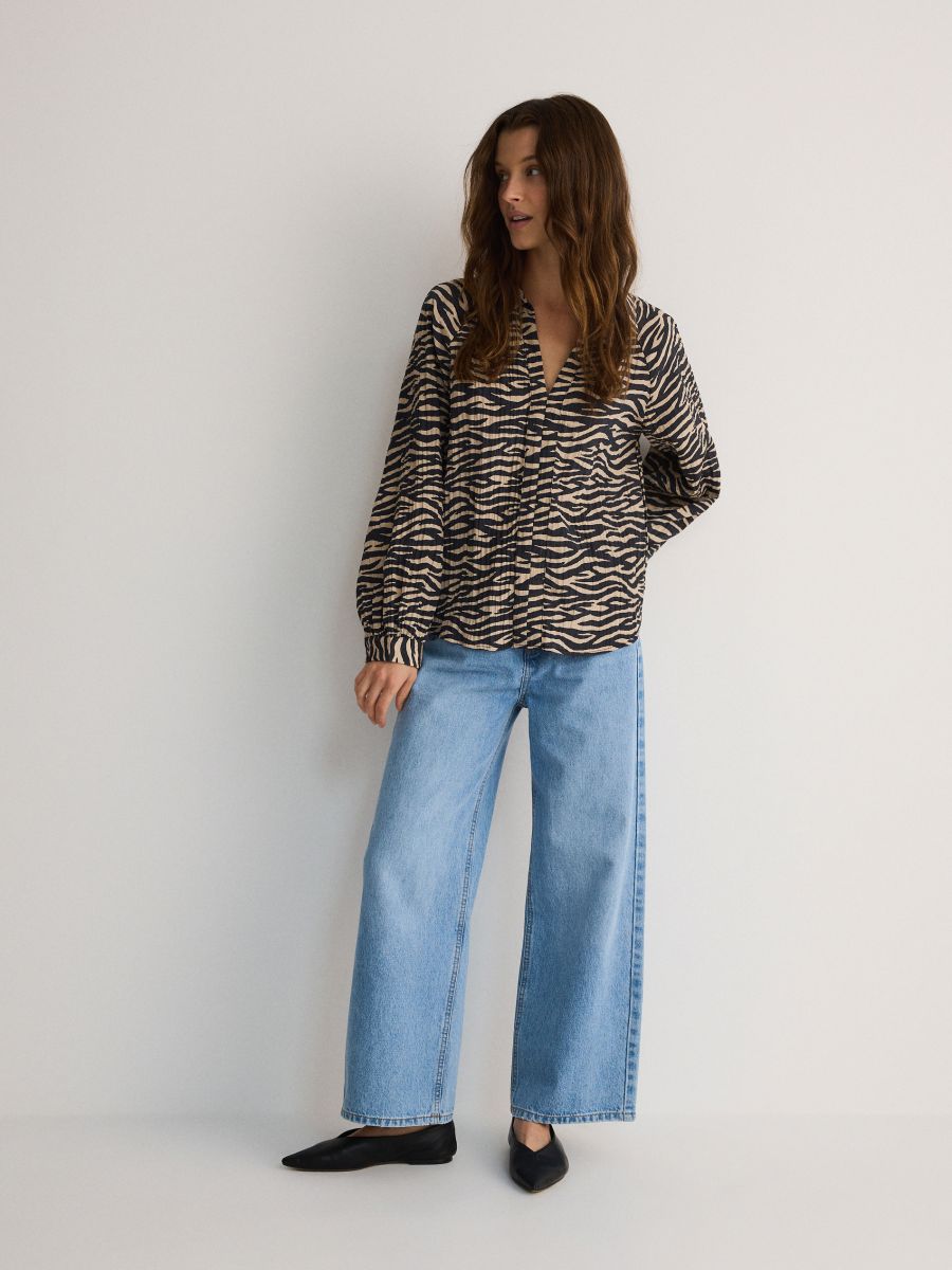 Crushed fabric top - multicolor - RESERVED - 2