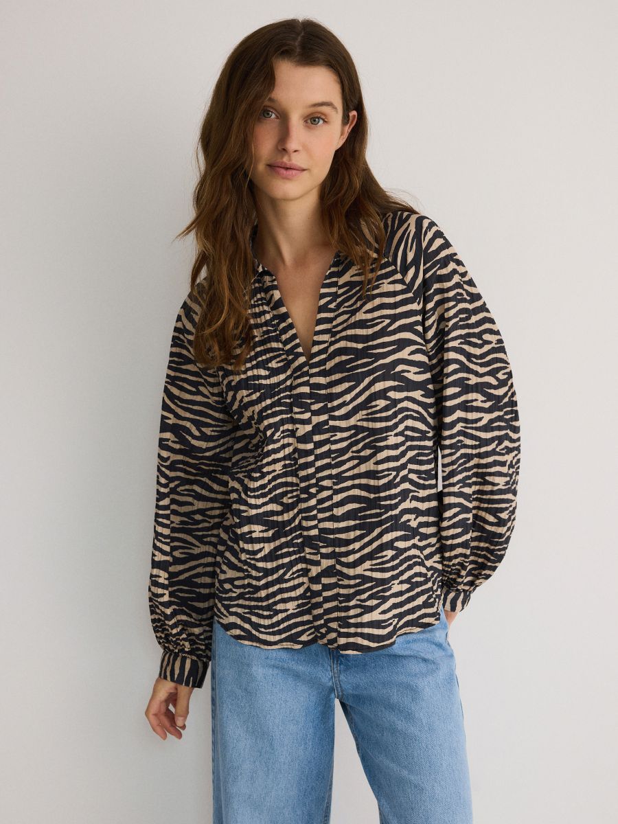 Crushed fabric top - multicolor - RESERVED - 3