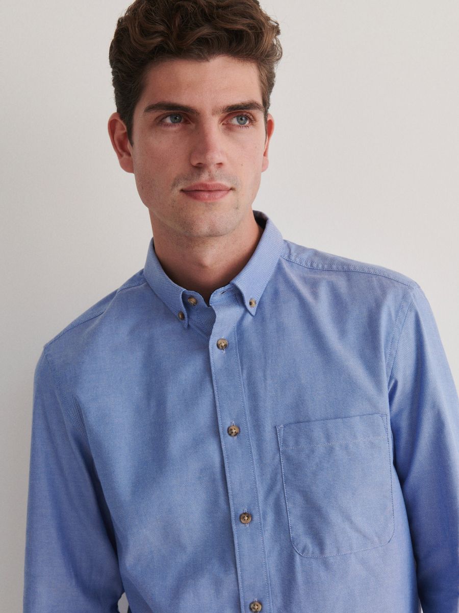 Hemd im Regular-Fit - blau - RESERVED - 3