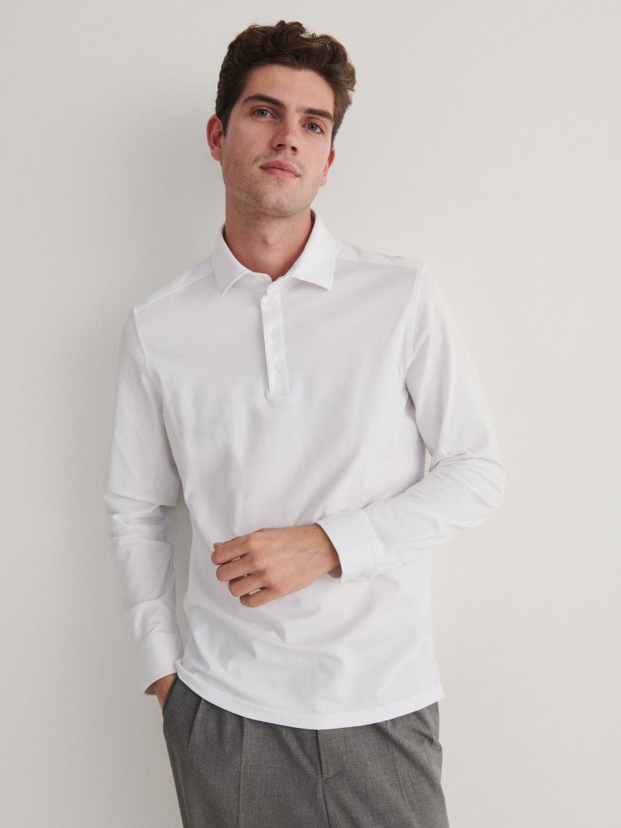 Skjorte i slim fit - hvid - RESERVED