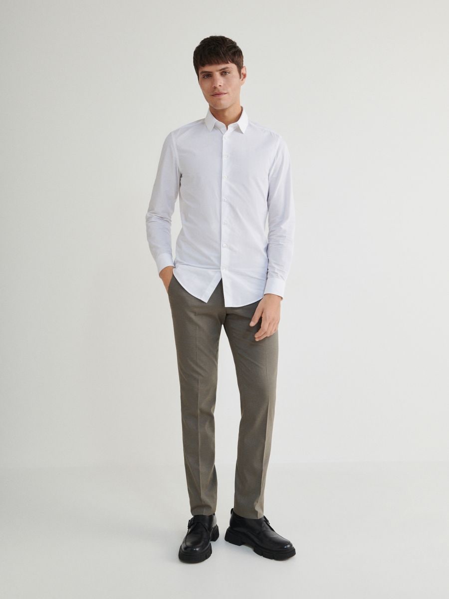 Slim fit marškiniai - balta - RESERVED