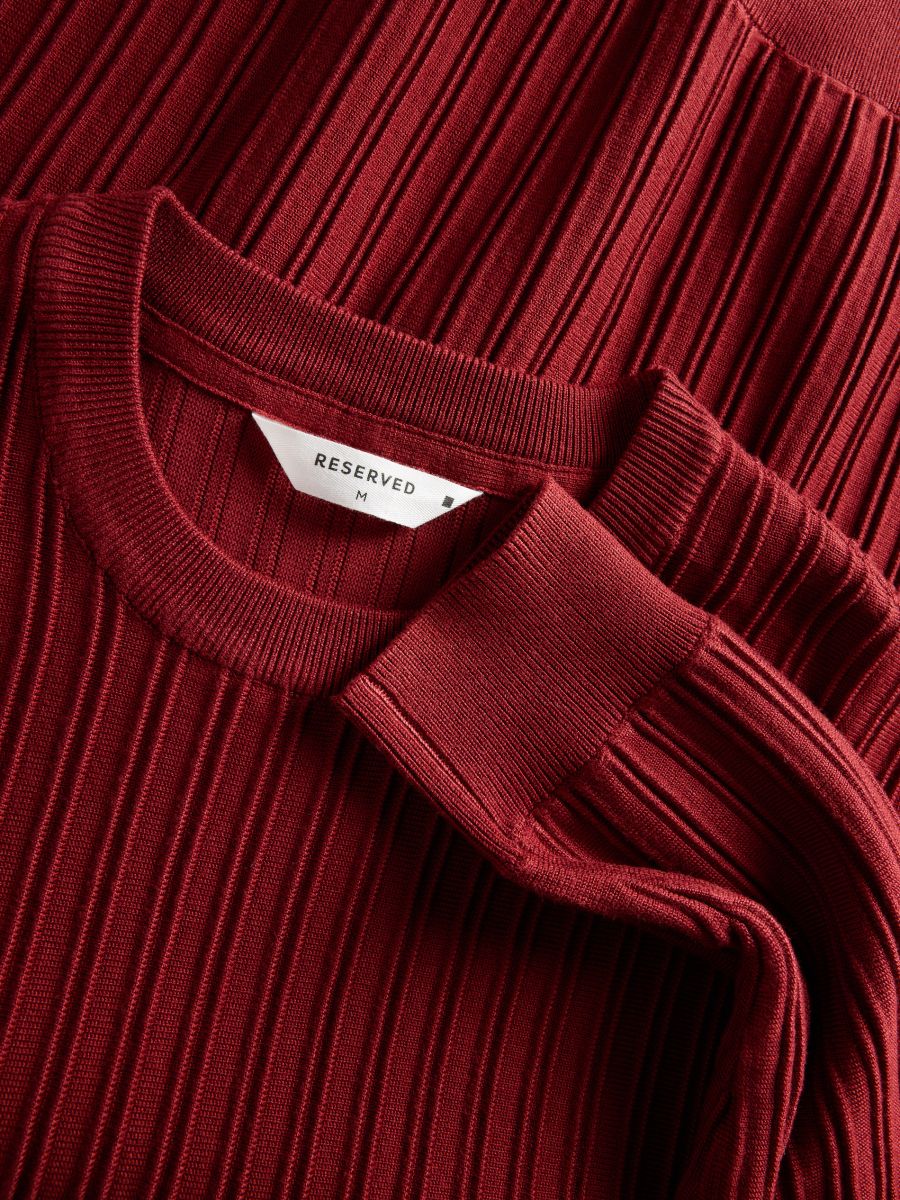 Sweater with viscose blend - maroon - RESERVED - 9