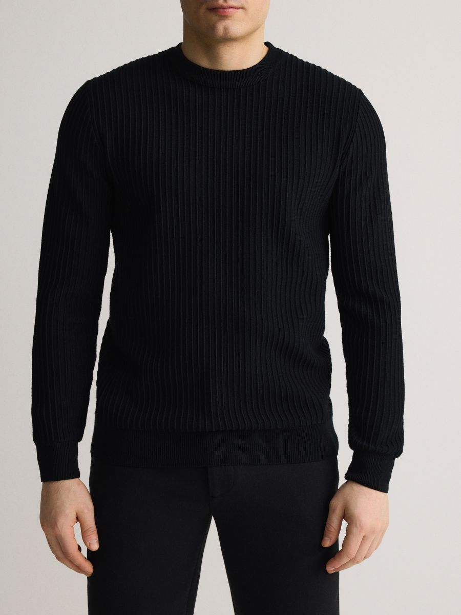 Viscose blend jumper - black - RESERVED