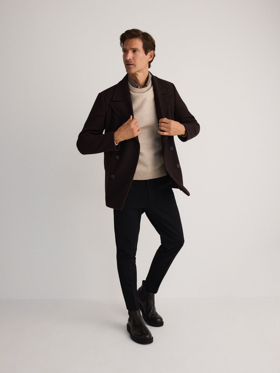 Wool blend jumper - beige - RESERVED - 3