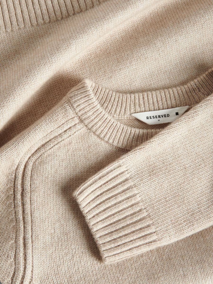 Wool blend jumper - beige - RESERVED - 6