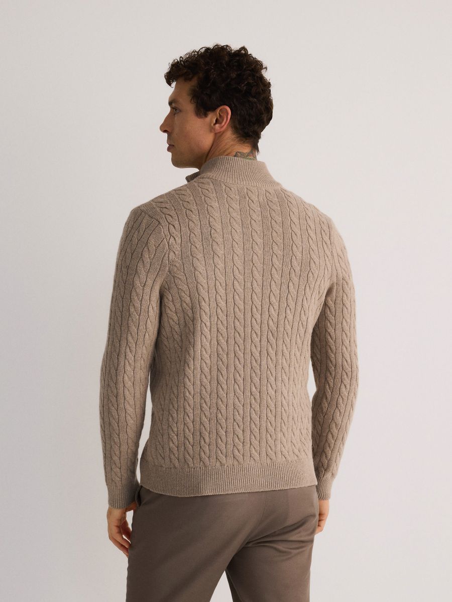 Wool blend jumper - beige - RESERVED - 5