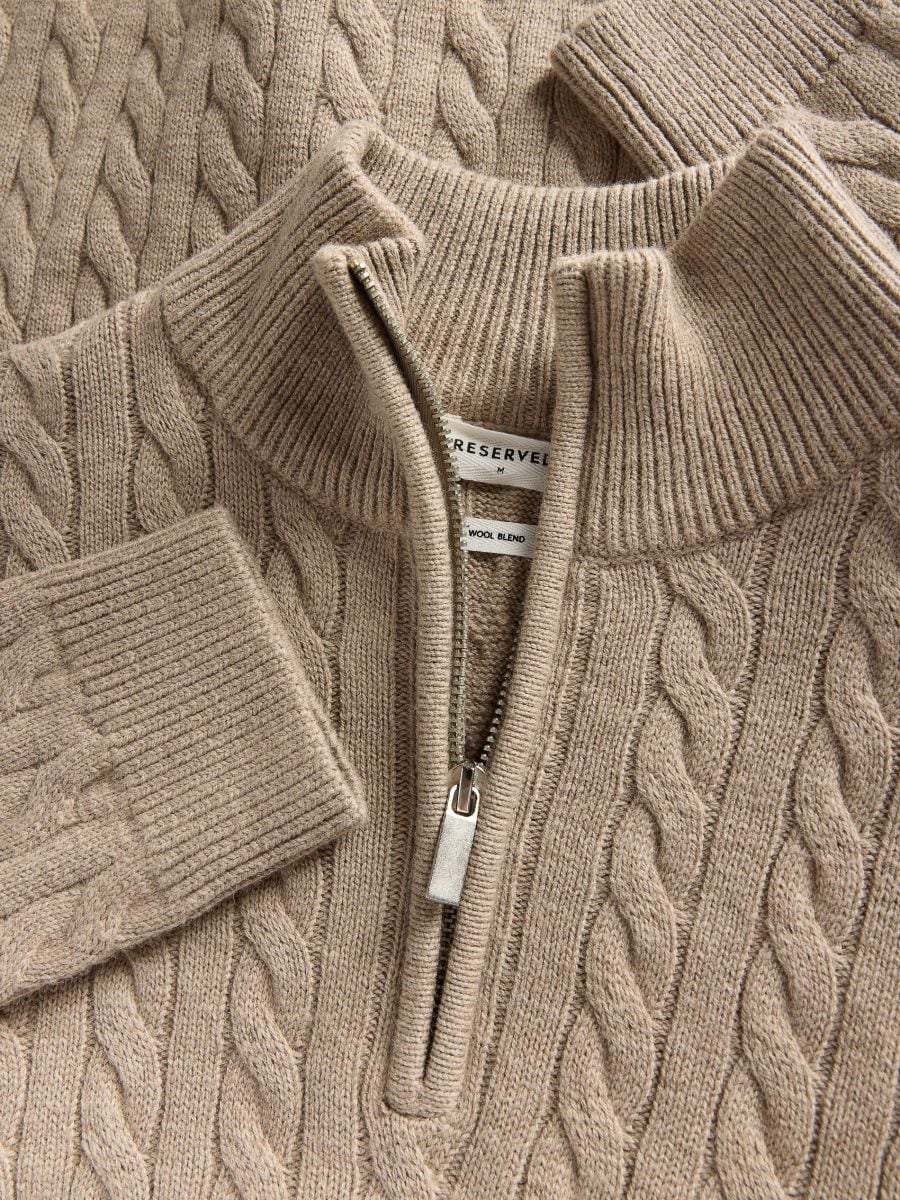 Wool blend jumper - beige - RESERVED - 7