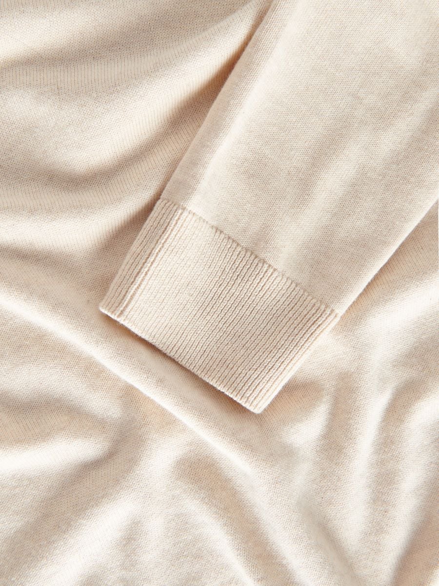 Pull en coton à col roulé - Beige - RESERVED - 5