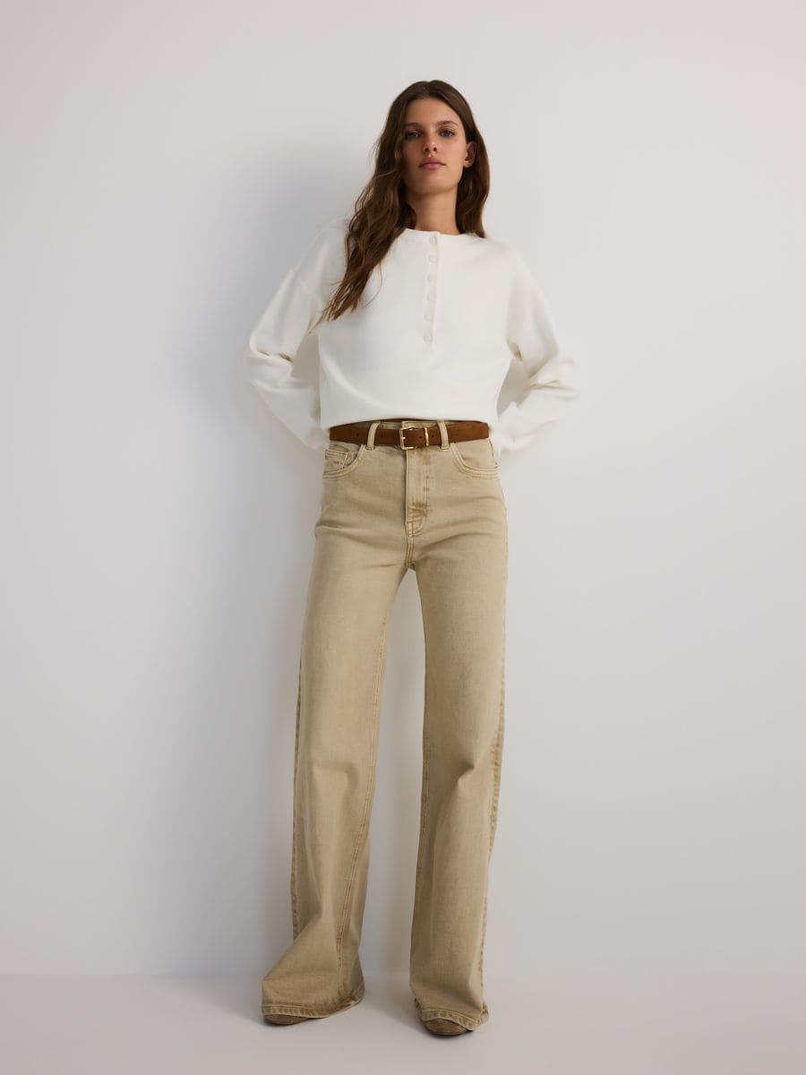 Jumper with button detailing - nude - RESERVED - 4