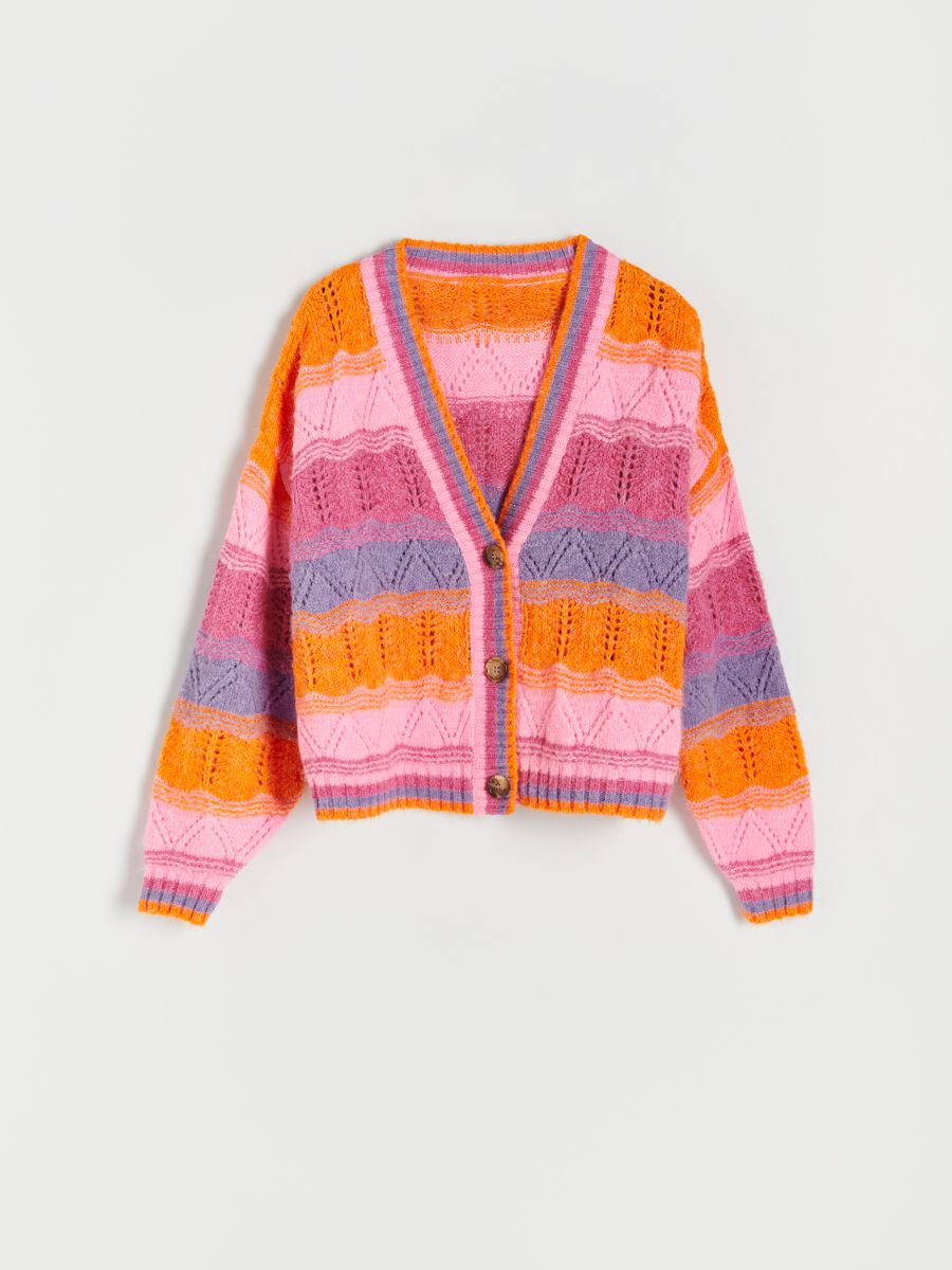 Jersey cardigan - multicolor - RESERVED - 5