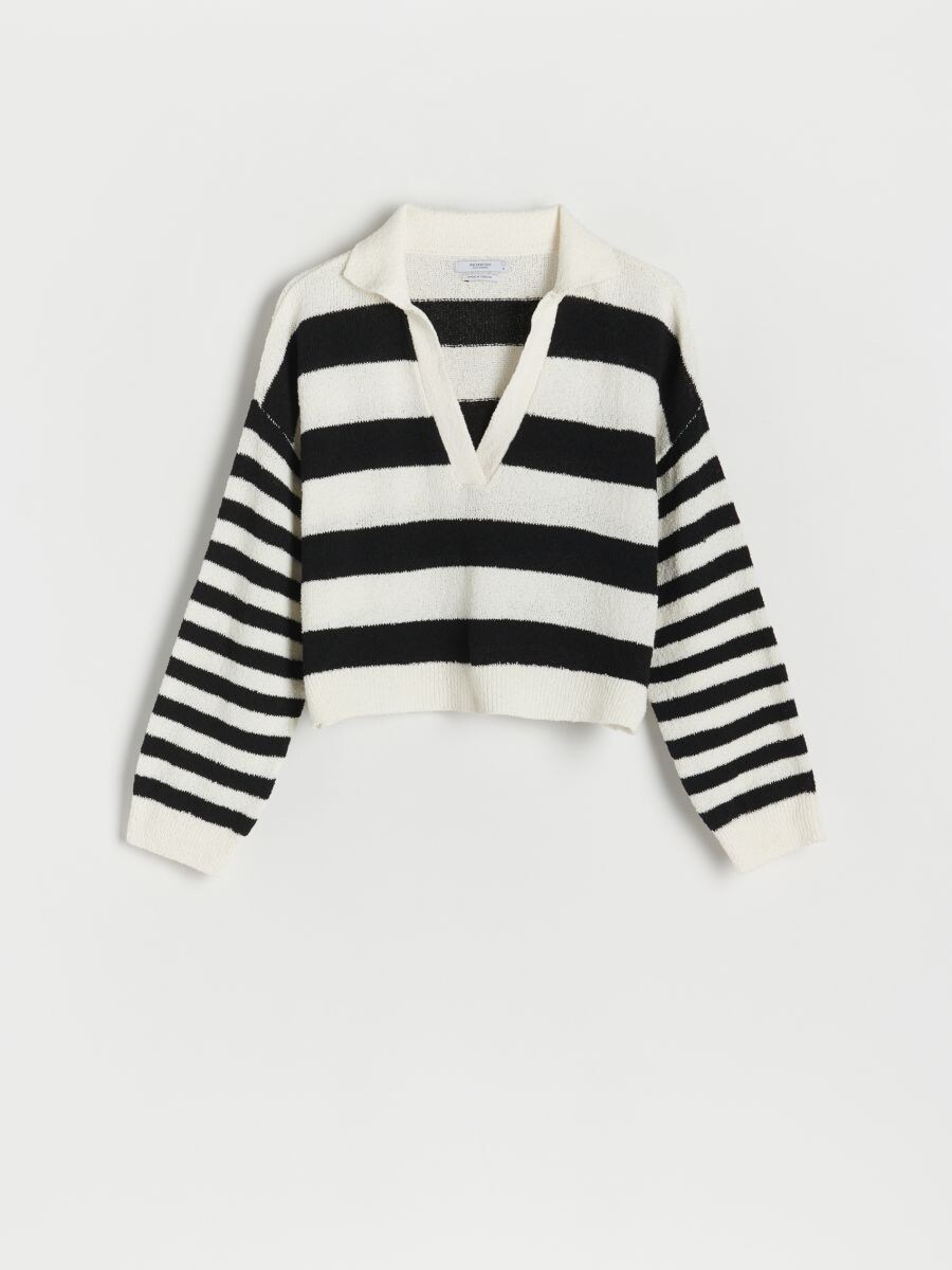 Kratek oversize pulover - raznobarvna - RESERVED - 4