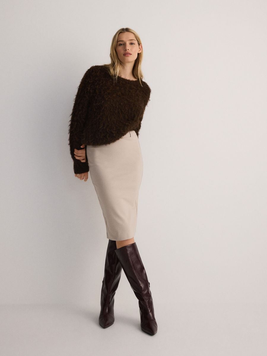 スカート Celine pencil skirt Linen Pencil Skirt Celine | linenhandmadestudio.com