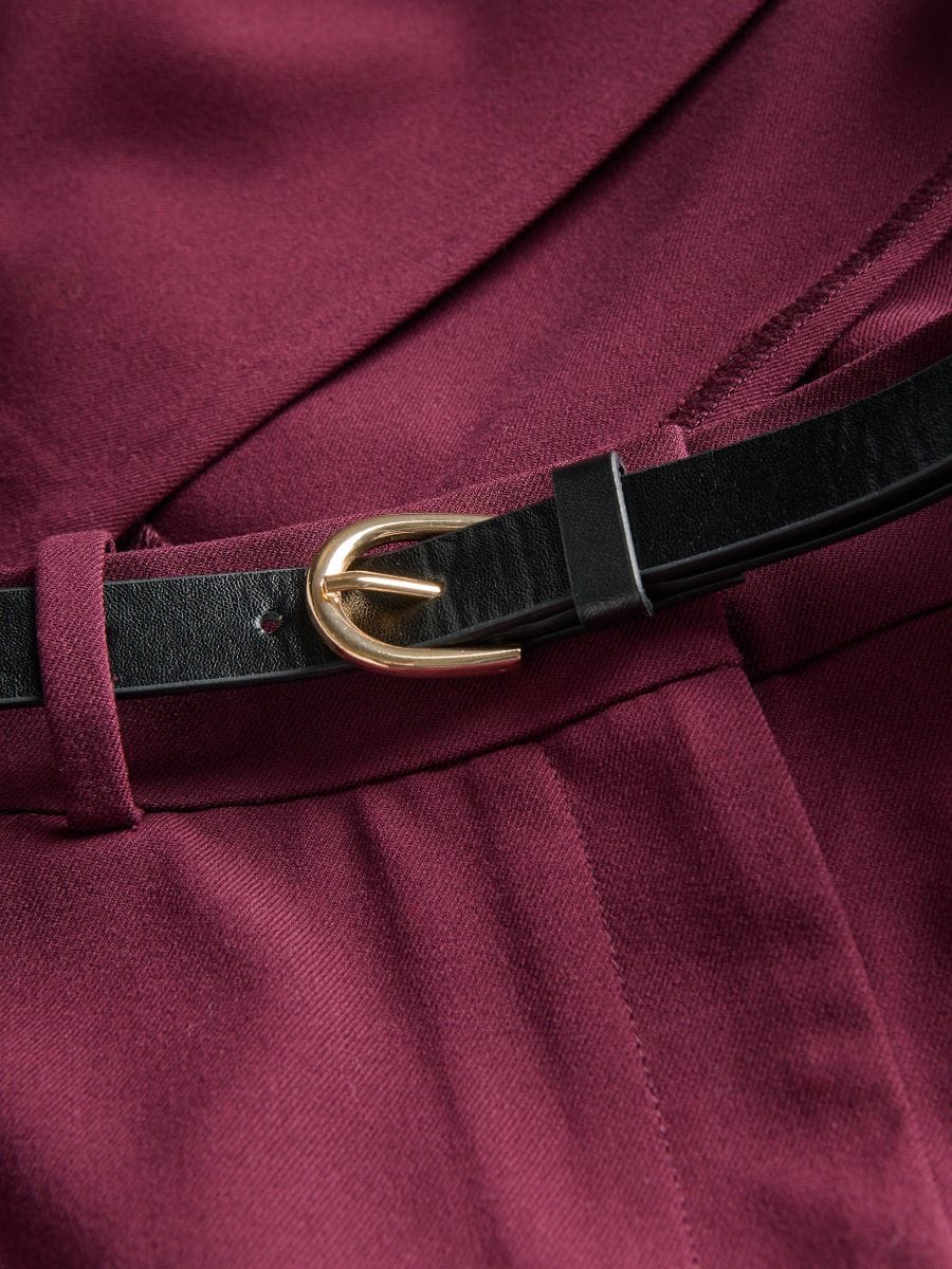 Maxi skirt with side split - maroon - RESERVED - 6