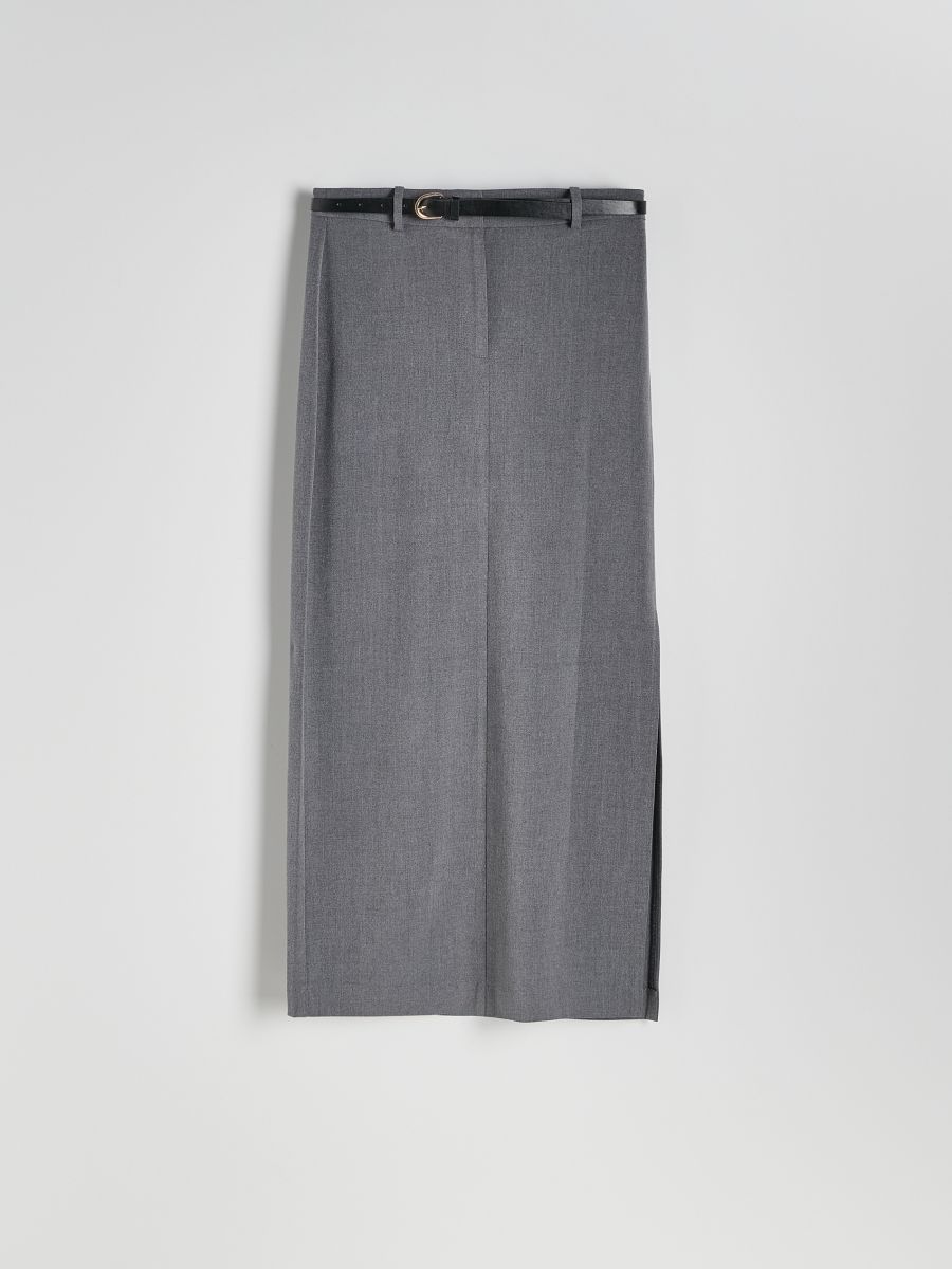 Maxi skirt with side split - dark grey - RESERVED - 5