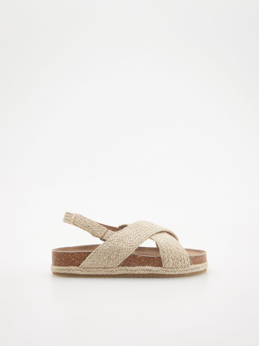 Woven strap sandals - beige - RESERVED