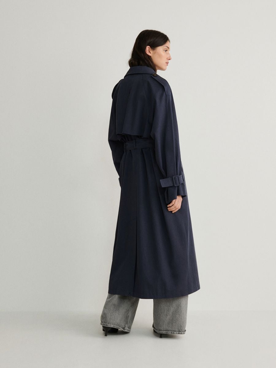 Lyocell rich trench coat with cotton blend