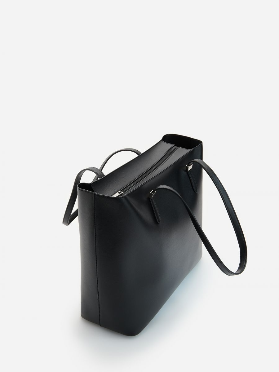 Simple design tote bag - black - RESERVED - 2